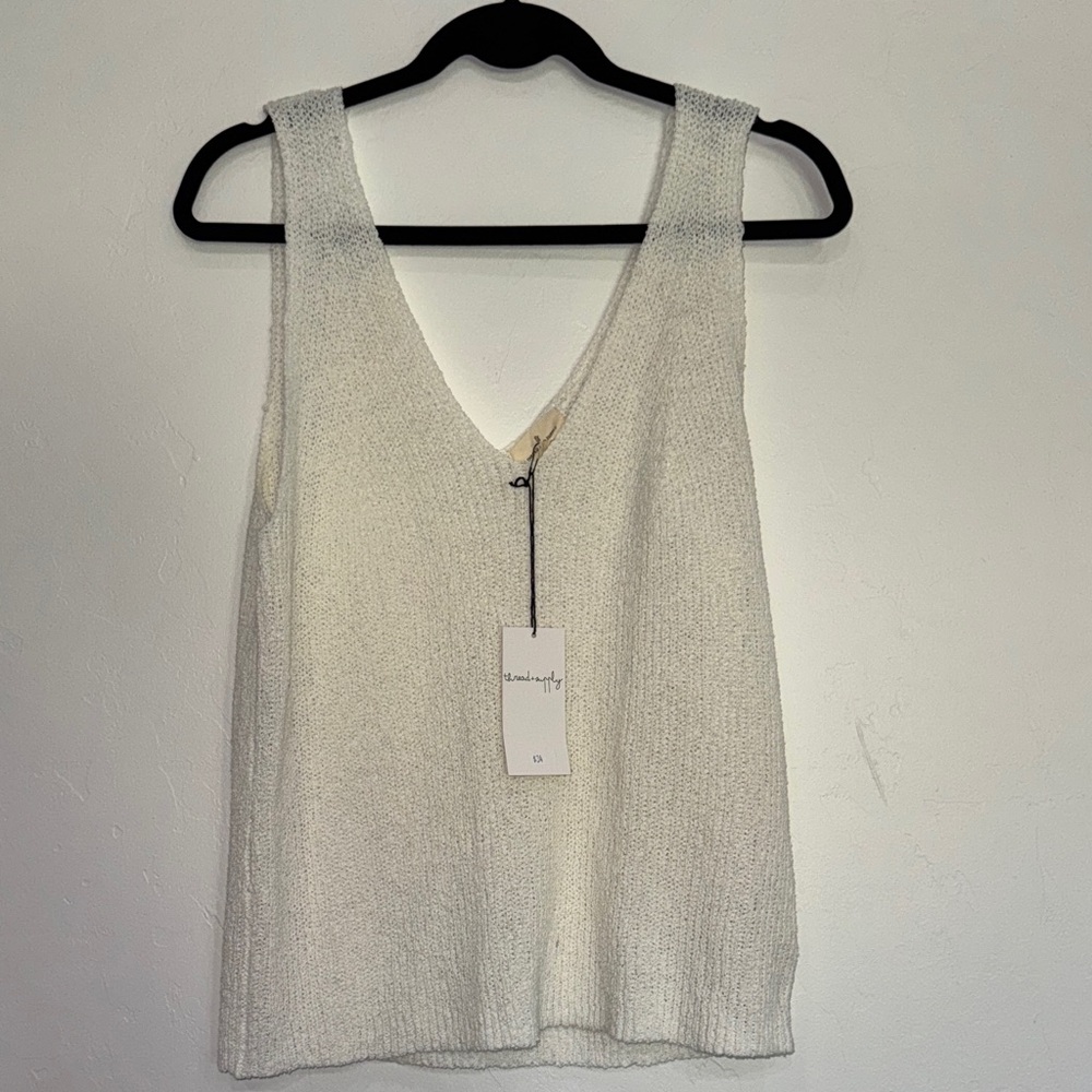 Thread & Supply Ivory Knit Tank Top NWT
